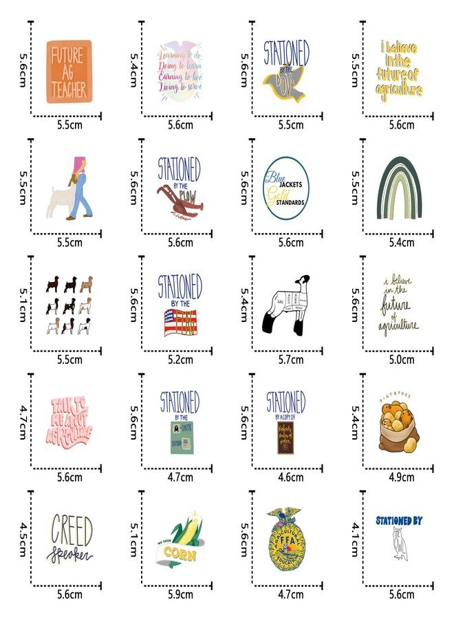 YEESACG 62Pcs FFA Sticker Kawaii Waterproof Pack | Aesthetics Vsco Funny Cool Deacls Graffiti Stickers for Water Bottle Skateboard Luggage Laptop - Image 3